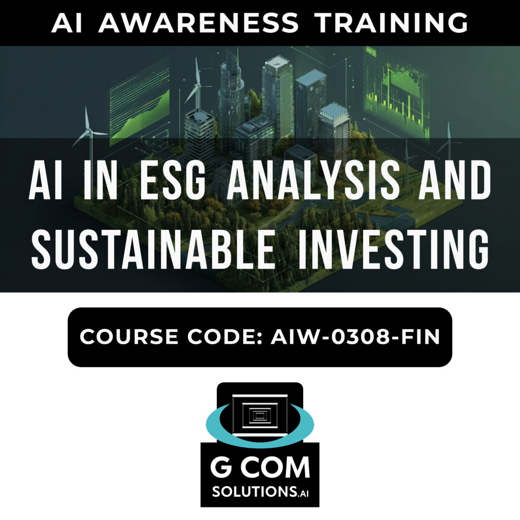 AI in ESG Analysis and Sustainable Investing